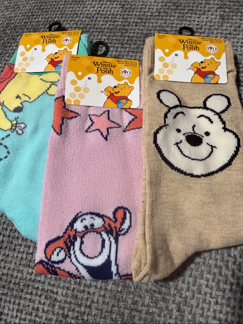 Disney Women’s Socks Pack - Pink, Aqua, Beige shoes size 6.5 - 12